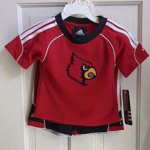 Adidas Red/Black U of L Cardinal 2-piece Soccer Playset  12 MO